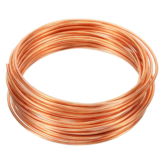 Uxcell Soft Copper Wire, 15Gauge/1.5mm Diameter 6m/19.68ft Spool Craft Wire