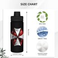 thumbnail image 4 of Botella de agua deportiva con aislamiento de acero inoxidable de 18 oz, con símbolo de Resident Evil Corp., ideal para viajes, gimnasios, deportes al aire libre., 4 of 5