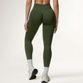 thumbnail image 6 of Women's High Waist Seamless Leggings with Stretch Fabric and Second-Skin Fit - Large, Olive Green, 6 of 6