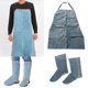 thumbnail image 1 of Delantal de material cuero para trabajo de soldadura - Delantal de babero resistente al calor y a las llamas viene de protectores de de solda Sharpla Spats de soldadura Delantal de soldadura, 1 of 8