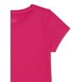 thumbnail image 3 of Wonder Nation Girls Kid Tough T-Shirt with Short Sleeves, 5-Pack, Sizes 4-18 & Plus, 3 of 5