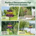 thumbnail image 5 of Wind Spinners Outdoor, 77" Large Metal Kinetic Wind Sculptures for Garden, 360 Degrees Swivel Yard Art with Welcome Sign and Flag Decoration, 5 of 9