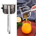 thumbnail image 3 of Exprimidor manual de jugo de acero inoxidable, exprimidor de limón, cítricos, lima y naranja, exprimidor de jugo resistente con mango ergonómico, exprimidor de cocina multifuncional, 3 of 5