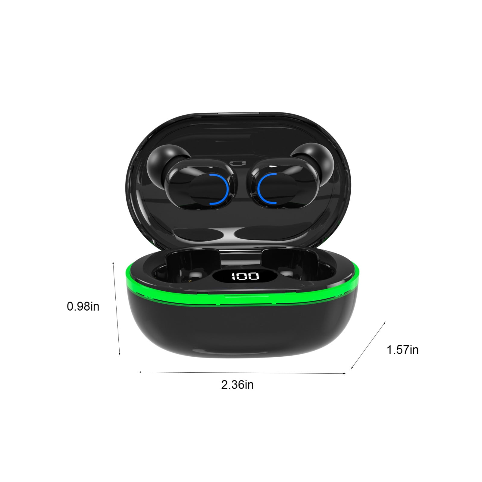 50% off Clearance Bluetooth Wireless Earbuds Stereo Headphones Low Power Noise Reduction Single Ear In-ear5.2 Bass LED Display IPX7 Earbuds with Charging Case