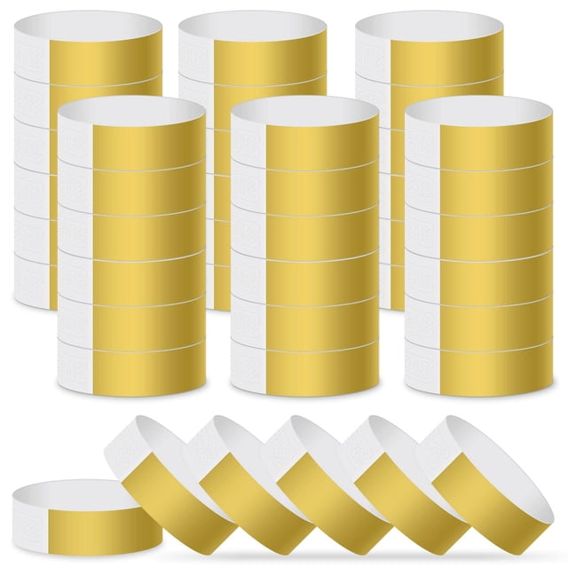 Pulseras para eventos ASTARON Gold Paper, 400 unidades, para fiestas y eventos