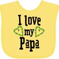 thumbnail image 3 of Inktastic I Love My Papa Hearts Boys or Girls Baby Bib, 3 of 4