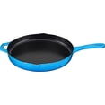 thumbnail image 2 of 12 Inch Blue Pre-seasoned Cast Iron Frying Pan, Nonstick Skillet for Oven Safe Cooking, 2 of 6