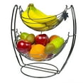 thumbnail image 2 of Estante De La Cesta De Fruta De 2 Niveles Soporte Del Estante Alambre De Metal Hamaca De La Fruta Estante De La Fruta Macarena Tazón de fuente de la cesta de fruta del metal, 2 of 8