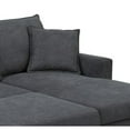 thumbnail image 3 of 84 Inch Reversible Sleeper Sectional Sofa with Storage Chaise, Modern, Gray- Saltoro Sherpi, 3 of 5