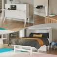 thumbnail image 1 of Northampton White Solid Wood Frame Full Size Murphy Bed Desk with Mattress, 1 of 19