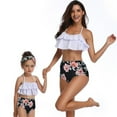 thumbnail image 1 of Mommy and Me Bathing Suit Two Piece Swimming Suit Family Matching Swimsuits Halter Neck Ruffle Bikini Set, 1 of 4
