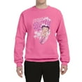 thumbnail image 2 of Wild Bobby, Shore Surfer Betty Boop Betty Boop Unisex Crewneck Sweatshirt, Neon Pink, Medium, 2 of 5