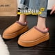 thumbnail image 3 of Zapatillas de lana para mujer, pantuflas de lana con plataforma cálida, zapatillas de piel de oveja para mujer, zapatos de mujer 2023, 3 of 4