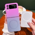 thumbnail image 3 of Gradient Magnetic Samsung Galaxy Z Flip 4 5G Phone Case, Compatible with MagSafe, Upgraded Camera Lens Film Protection Shockproof Matte Cases for Galaxy Z Flip 4 6.7" (Purple Gray Gradient), 3 of 8