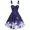 Purple, variant on HKEJIAOI Womens dress Women Vintage Christmas Color Snowflake Print Off Shoulder Party Dress Deals Clearance Purple
