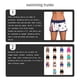 thumbnail image 3 of Traje de baño Advancent Pantalones cortos de secado rápido Estampado de estrellas blancas L, 3 of 6