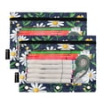 thumbnail image 2 of Wobogo A Pattern Of Daisies and Wildflowers Pencil Pouch with 3 Ring Binder Holes Set of 2 for Learning Tools, 2 of 6