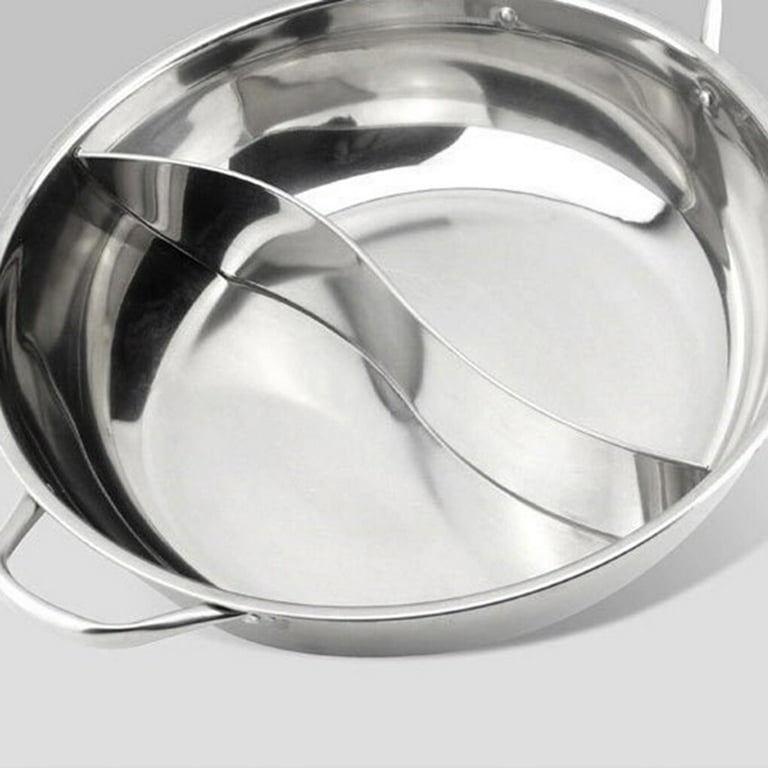 Stainless Steel Shabu Shabu Hot Pot, Dual Sided Yin Yang Hot Pot