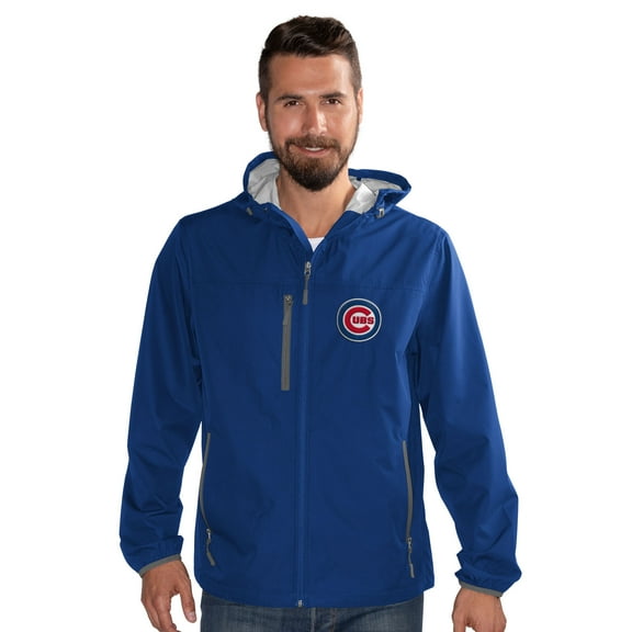 Men's-G-III Sports by Carl Banks  Royal Chicago Cubs Double Play Hooded Lightweight Full-Zip Jacket
