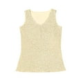 thumbnail image 2 of JGNGSHN Womens Sequin Tops Glitter SleevelessCasual Fashion V Neck Tank Top Sparkly Club Party Vest Yellow XXXL, 2 of 6