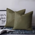 thumbnail image 3 of Sage Green Throw Pillow Covers, Soft Pillowcases with Invisible Zipper, Brown Solid Color Simple Abstract Decorative Square Pillow Cushion Covers for Living Room Couch Sofa Bed 26x26 Inches, 3 of 8