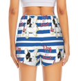 thumbnail image 2 of Lsque Bulldog Friend Printed Women's Running Shorts with Liner Pockets,Elastic Quick Dry Workout Athletic Gym Yoga Shorts,Womens High Waist Shorts-Medium, 2 of 9