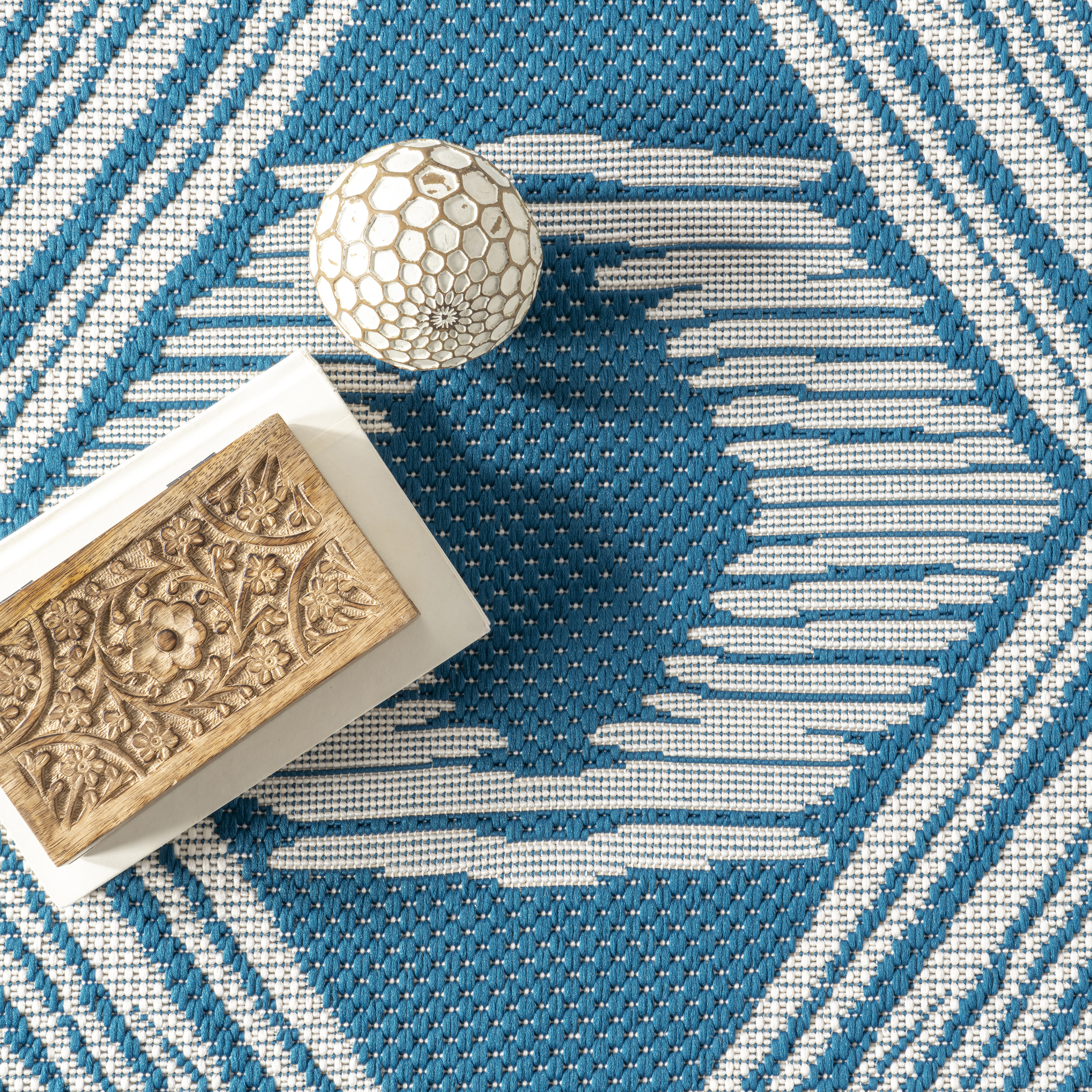 nuLOOM Ranya Tribal Indoor/Outdoor Area Rug, 5' x 8', Teal