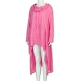 thumbnail image 3 of Gibobby Playera De Algodón Sólido Irregular Tamaño largo Tops Manga Mujer Sudadera Capucha Más Blusa Suéter Blusa de mujer（Rosa， L), 3 of 5