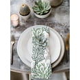 thumbnail image 3 of Cloth Napkins Set of 6 - 20x20 Inches, Sage Green Gray Coral Coastal Washable Reusable Table Napkins, Summer Beach Seaside Nautical Soft & Absortbent Dining Napkin for Party Wedding Hotel Restaurant, 3 of 8