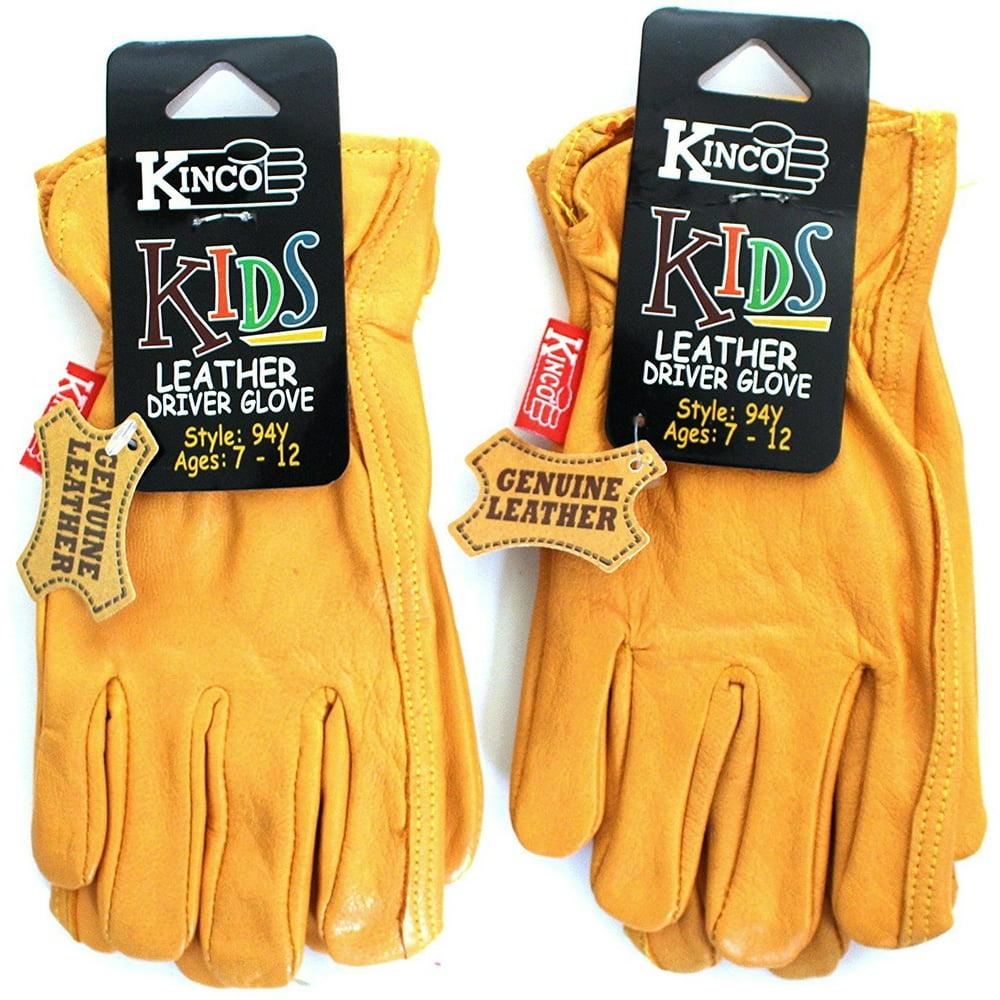 Kinco Kinco 94Y (2Pack) Grain Pigskin Leather Gloves for Kids, Work
