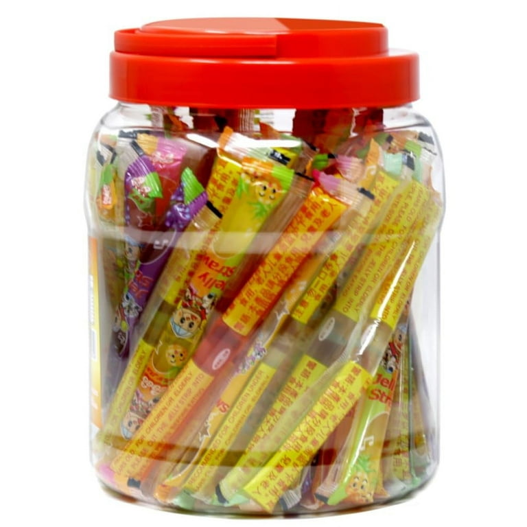 まとめ買いでお得 Jin Jin Fruit Jelly SE33 Filled Strip Straws Candy スイーツ・ガム