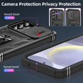 thumbnail image 5 of Design for Samsung Galaxy S24 Plus Phone Case with Camera Lens Ring Holder Kickstand Heavy Duty Rugged Shockproof Military Grade Bumper Protective Cover for Women Men Girls 6.7 inch Black, 5 of 9