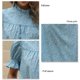 thumbnail image 4 of Top de manga abombada para mujer, camisa con cuello levantado y ribete de volantes, Top con estampado Floral en la espalda con abertura, camisa informal de verano, 4 of 8