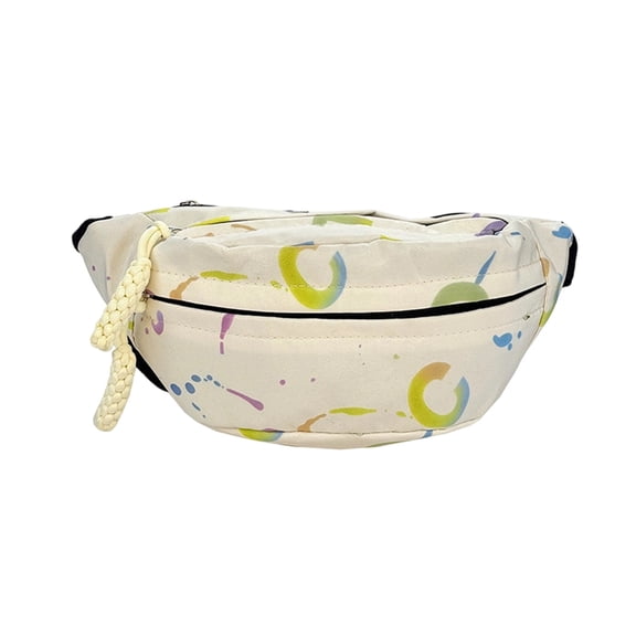 Leodye 1PCS Outdoor Sports Crossbody Bag & Casual Waist Bag Letter Print Chest Bag for Women Students Couples Available -12.60x5.12x3.54in