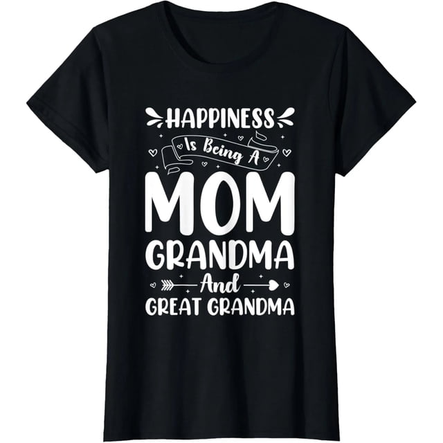 Playera de Mujer para Mamá, Abuela y Bisabuela - Felicidad, 100% Algodón