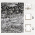 thumbnail image 6 of VUNATE 5'x7' Area Rugs for Living Room Machine Washable Rugs Abstract Vintage Distressed Indoor Rug Carpet Soft Lightweight Large Area Rug for Bedroom Dining Room Kitchen Nonslip Rug Black and Gray, 6 of 7