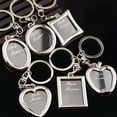 thumbnail image 2 of MesaSe Creative Mini Heart Square Round Oval Insert Photo Frame Rotary Keychain Keyring, 2 of 8