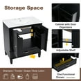 thumbnail image 4 of Euroco 30" Bathroom Vanity with Sink Vintage Style, Multi-functional Storage Space, Door Shelf, Soft-closing Door, 4 of 9