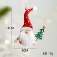 thumbnail image 3 of 2023 Christmas Bells Iron Pendant Santa Claus Vintage Iron Painted Ornaments XMAS Home Decoration Christmas Tree Decoration, 3 of 5