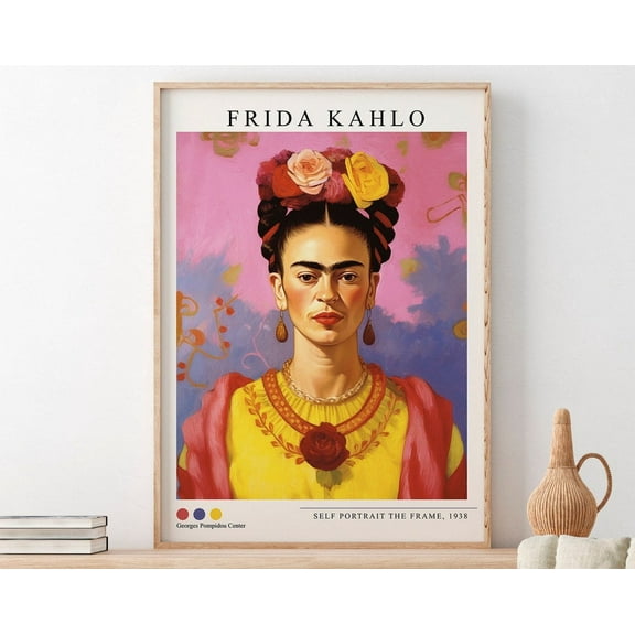 Kna Prints - 1 Pc Poster Frida Kahlo Portrait Painting By Frida Kahlo, , Feminist , Teen Girl Room, UNFRAMED-8x12