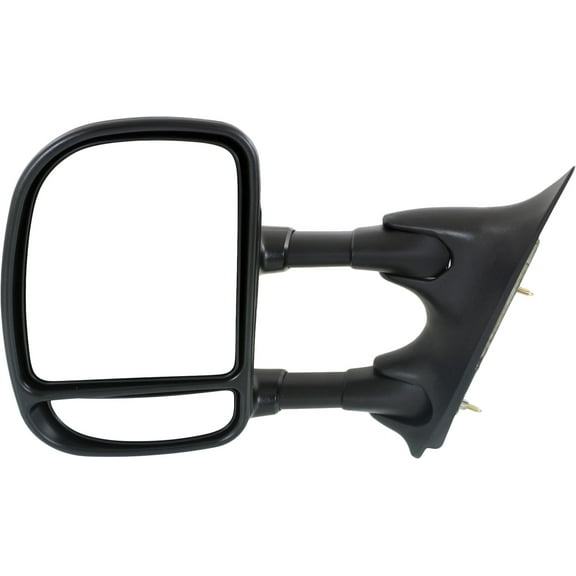 Kool Vue Towing Mirror Compatible With 1999-2007 Ford F-250 Super Duty F-350 Left Driver Side w/ Blind Spot Corner Glass Textured Black