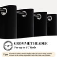 thumbnail image 6 of ZOPZO Blackout Curtains with Grommet Top, Black, 52W x 72L Inch, Thermal Insulated Noise Reducing Panels for Bedroom, Living Room, or Office, 6 of 9