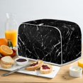 thumbnail image 4 of Yuyamidu Black Marble Stripes Toaster Cover 2 Slice Wide Slot Bread Maker Cover Dustp Cover Stain Resistant Kitchen Broiler Appliance Organizer Holder with Top Handle, 4 of 7
