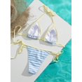 thumbnail image 4 of Women's Striped Triangle Bikini Swimwear For Vacation/Music Party Summer, Resort Wear Beach, 4 of 8