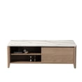 thumbnail image 6 of 47 inch Coffee Table with Double Drawer, Modern Farmhouse Coffee Table with Open Shelves for Living Room or Office, 6 of 7