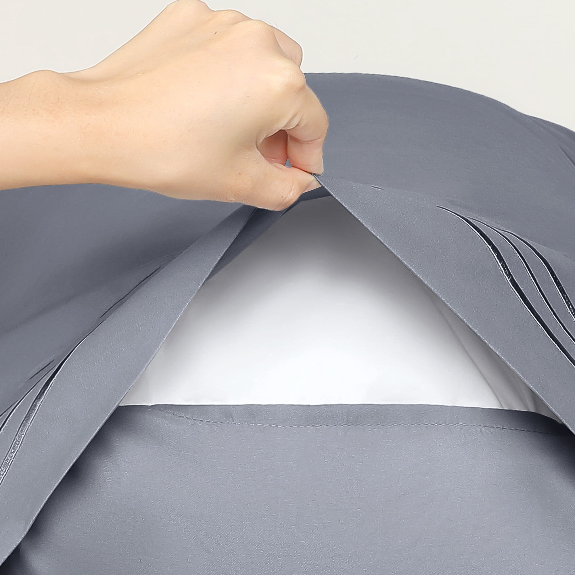 Unique Bargains 2 Pack Polyester Pillow Cases Pillow Covers Standard Dark Gray