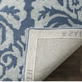 thumbnail image 4 of SAFAVIEH Bella Leann Damask Distressed Wool Area Rug, Navy/Grey, 5' x 8', 4 of 8