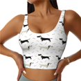 thumbnail image 2 of Lsque Dachshund Dog Printed Women'S Sports Bra, Compression, Moisture Wicking, High-Impact Sports Bra For Women,Supportive sports bra-Small, 2 of 9