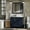 Navy Blue, variant on Jacques 36 in. W Right Offset Dark Grey Bath Vanity, Carrara Marble Top, and Faucet Set