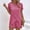 Hot Pink plus size summer outfit sets a1, variant on Women's Plus Size 2 Piece Outfit Round Neck Short Sleeve Tshirt Shorts Set Casual Summer Cruise Boho Vacation Loose Matching Sets Airport Travel Clothes, Khaki 3XL